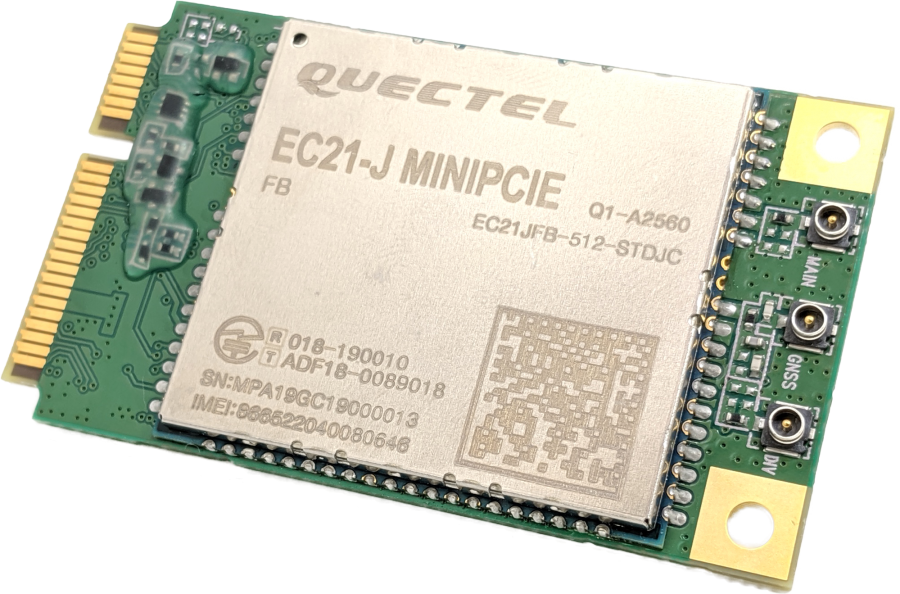 LTE Cat.1 モジュール本体 EC21-J Mini PCIe（GNSS あり）